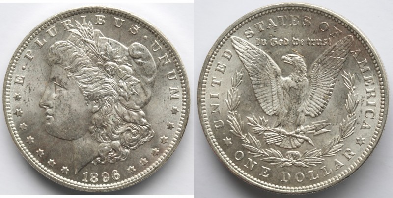 Monete Estere. USA. Dollaro Morgan 1896 Philadelphia. Ag. KM 110. Peso 26,76 gr....