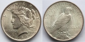 Monete Estere. USA. Dollaro Peace 1924 Philadelphia. Ag. Peso 26,70 gr. SPL.