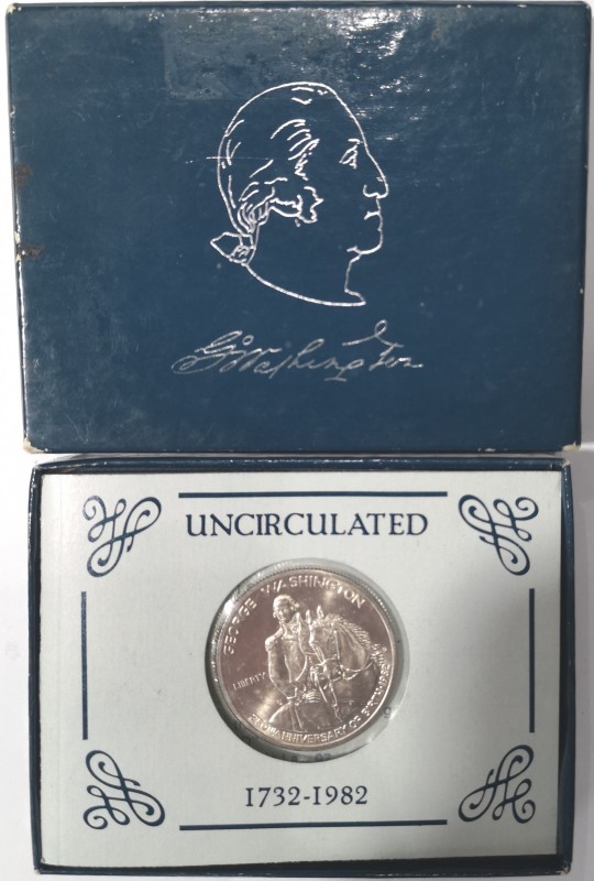 Monete Estere. USA. Mezzo Dollaro 1982 D. Ag. Washington. In confezione original...