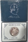 Monete Estere. USA. Mezzo Dollaro 1982 D. Ag. Washington. In confezione originale Della Zecca. FDC. (D. 0721)