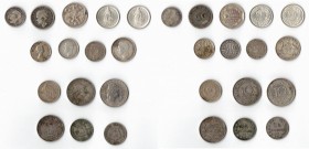 Monete Estere. Lotto di 15 monete mondiali di cui 9 in Argento. Diversi nominali e diversi gradi di conservazione. Dall'MB allo SPL. (D. 0121)
