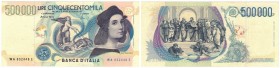 Banconote. Repubblica Italiana. 500.000 Lire Raffaello. D.M. 13 maggio 1997. Gig. BI 86A. BB+/qSPL. (D. 7120)