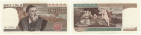 Banconote. Repubblica Italiana. 20.000 Lire Tiziano. D.M. 21-02-1975. Gig. BI77A. qFDS. Pieghe pressate. R. (D. 7120)