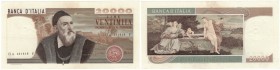 Banconote. Repubblica Italiana. 20.000 Lire Tiziano. D.M. 21-02-1975. Gig. BI77A. SPL+. Trattata/stirata. R. (D. 7120)