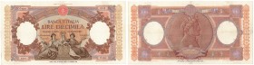 Banconote. Repubblica Italiana. 10.000 Lire Regine del Mare. D.M. 24 marzo 1962. Gig. BI73T. qSPL/SPL. Pieghe a croce e diagonale in basso. (D. 7120)