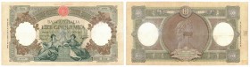 Banconote. Repubblica Italiana. 5.000 Lire Regine del Mare. D.M. 13 Agosto 1956. Gig. BI65L. qBB. Lavata, pressata e riparata. (D. 7120)