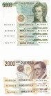 Banconote. Repubblica Italiana. Lotto di 7 pezzi da 5.000 lire Bernini e 2.000 lire Marconi. Mediamente SPL/FDS. (D. 5720)