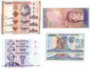 Banconote. Lotto di 9 pezzi. Transistria, Mozambico, Tanzania, Venezuela. (D. 0115)