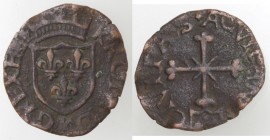 Zecche Italiane. L'Aquila. Carlo VIII. 1495. Cavallo. Ae. Mir. 112. Peso gr. 1,44. Diametro mm. 18. BB+. NC. (D. 0721)