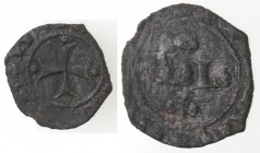 Zecche Italiane. Messina. Carlo I d'Angiò. 1266-1282. Denaro con SICIL. Mi. Sp. 24. Peso gr. 0,56. Diametro mm. 14. BB. R.