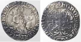 Zecche Italiane. Napoli. Roberto d'Angiò. 1309-1343. Gigliato. Ag. MIR 28. Peso gr. 3,90. Diametro mm. 26. BB+. (D. 0821)