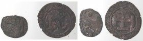 Zecche Italiane. Napoli. Lotto di 2 monete. Ferdinando I d'Aragona. 1458-1494. Cavallo. Coniato su un tondello molto sottile. Peso gr. 0,87. Diametro ...