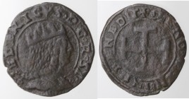 Zecche Italiane. Napoli. Federico III d’Aragona. 1496-1501. Sestino. Ae. P.R. 11/12. Peso gr. 1,66. Diametro mm. 20,50. qBB. NC. (D. 0721)