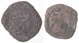 Zecche Italiane. Napoli. Federico III d’Aragona. 1496-1501. Sestino. Ae. P.R. 11/12. Peso gr. 1,41. Diametro mm. 19. qMB. NC.