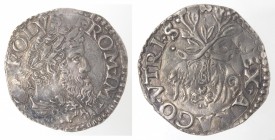 Zecche Italiane. Napoli. Carlo V. 1516-1554. Carlino. Sigla A. Ag. P.R.37c. Peso gr. 3,09. Diametro mm. 23. SPL+. (D. 3219)