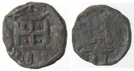 Zecche Italiane. Napoli. Carlo V. 1516-1554. Cavallo. Ae. P.R. 47. Peso gr. 1,95. Diametro mm. 16. MB/qBB. Patina.