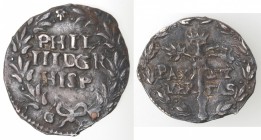 Zecche Italiane. Napoli. Filippo III. 1598-1621. 3 Cinquine. Ag. P.R. 20a. Peso gr. 2,06. Diametro mm. 19. SPL. Bellissima patina. (D. 2720)