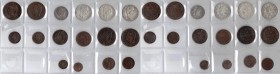 Casa Savoia. Umberto I. 1878-1900. Lotto di 16 monete. 3 monete da 2 Lire, 1 moneta da 1 lira in Argento e 4 monete da 10 Centesimi, 2 monete da 5 Cen...