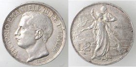 Casa Savoia. Vittorio Emanuele III. 1900-1943. 2 Lire 1911 Cinquantenario. Ag. Gig 100. Peso gr. 10,00. BB+. (D. 6020)