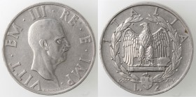 Casa Savoia. Vittorio Emanuele III. 1900-1943. 2 Lire Impero 1936 Anno XIV. Ni. Gig. 118. BB. Graffietti. R. (D.0821)