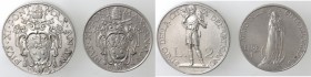 Vaticano. Roma. Pio XI. 1929-1938. Lotto 1 Lira e 2 Lire 1935. Ni. Da BB a SPL.