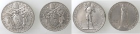 Vaticano. Roma. Pio XII. 1939-1958. Lotto 1 Lira e 2 Lire 1939. Ni. qSPL.