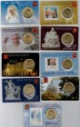 Vaticano. Lotto di Coin Card dal 2010 al 2014 in Blister di Zecca. 9 Pezzi. FDC. (D. 0521)