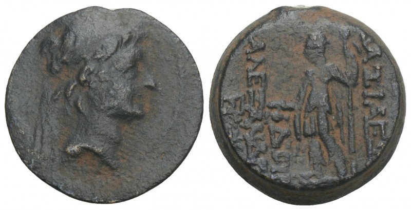 Greek
 Seleukid Kingdom. Antioch. Alexander II Zabinas 128-123 BC. Bronze Æ 6.9g...