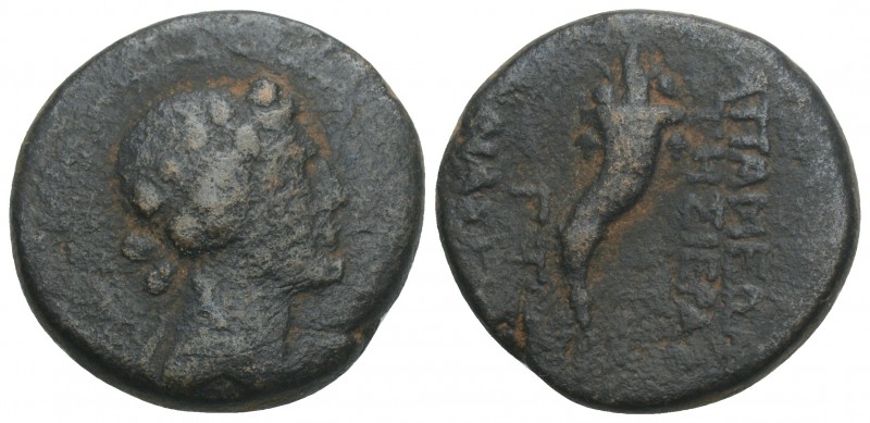 Greek Coins 
Apameia, Seleucis and Pieria ae 6.8gr 21.2mm
 Obv: Head of Dionysos...