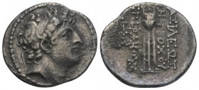 Greek
SELEUKID KINGS OF SYRIA. Antiochos VIII Epiphanes (Grypos), 121/0-97/6 BC. Drachm 3.8gr 20mm
 Antiochia on the Orontes, 109-96. Diademed head of...