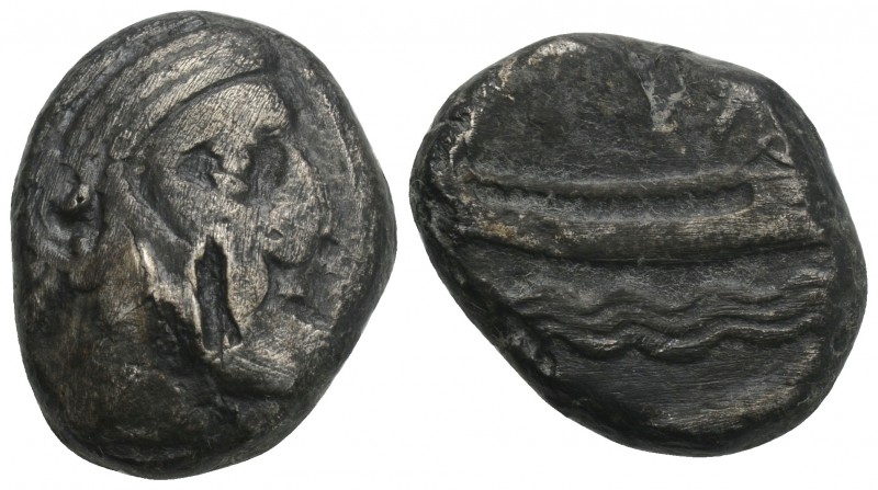 Greek
Phoenicia, Arados AR Stater. c. 348/7-339/8. 8.4gr 21mm
Laureate head of B...