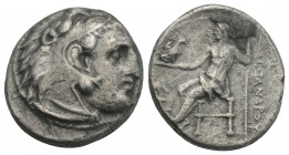 Ancients Greek
MACEDONIAN KINGDOM. Alexander III the Great (336-323 BC). AR drachm 3.8gr 16mm
Head of Heracles right, wearing lion skin headdress, paw...