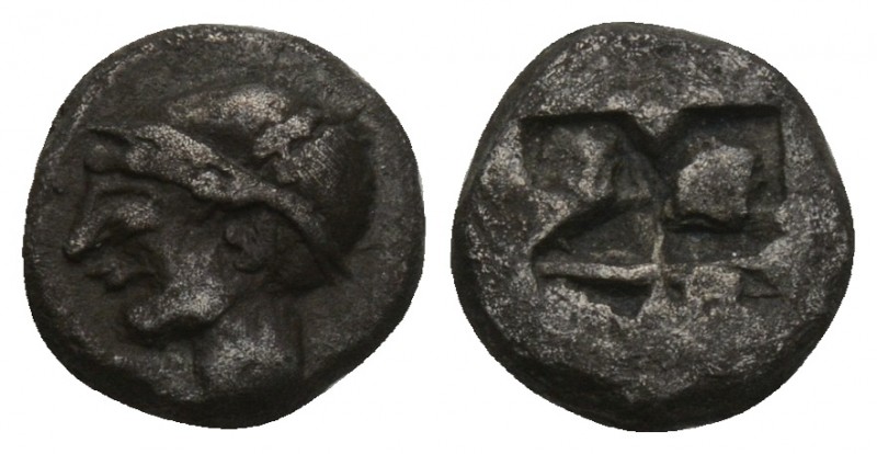 Greek Coins
IONIA. Phokaia. Obol (Circa 521-478 BC). 0.9gr 8.4mm
Obv: Archaic he...