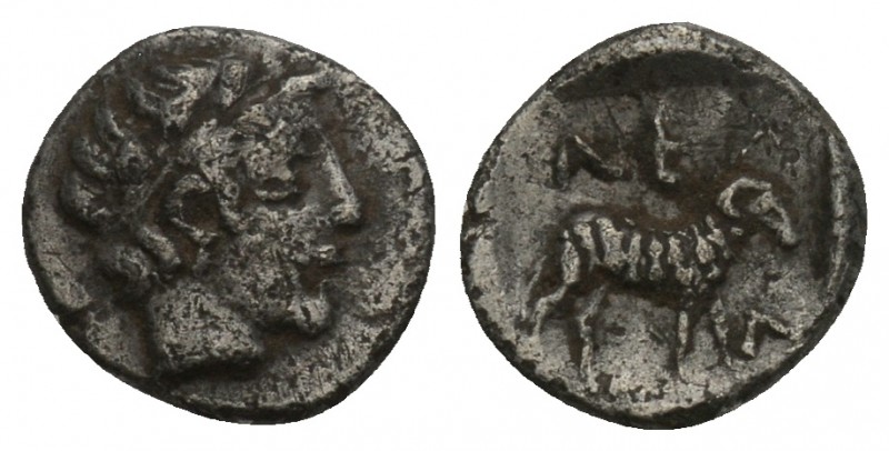 Greek TROAS. Neandria. 4th century BC. Obol. 0.6gr 8.8mm
 Laureate head of Apoll...