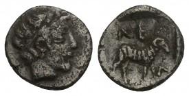 Greek TROAS. Neandria. 4th century BC. Obol. 0.6gr 8.8mm
 Laureate head of Apollo to right. Rev. NEAN Ram standing right; all within incuse square. SN...