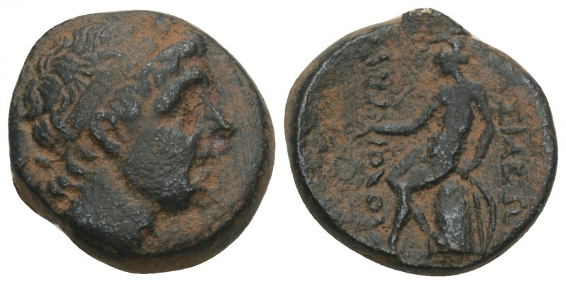 Greek
SELEUKID KINGS OF SYRIA. Antiochos I Soter, 281-261 BC. AE 4GR 16.3MM
 Ant...