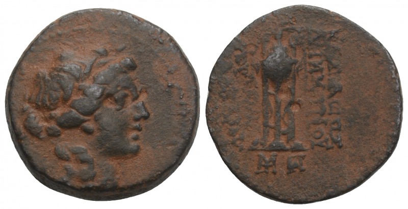 Greek
SELEUCID KINGDOM. Antiochus II Theos (261-246 BC). AE 5.4gr 18.5mm Sardes....