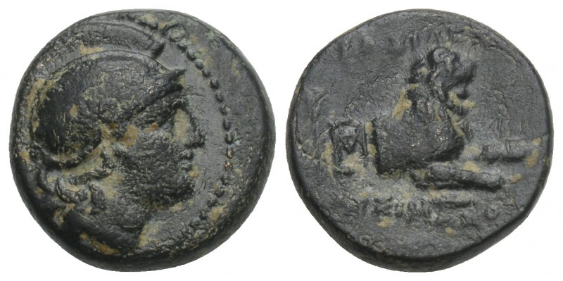 Greek Coins KINGS OF THRACE (Macedonian). Lysimachos (305-281 BC). Ae 3gr 13.8mm...