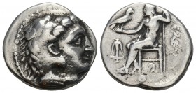 Greek
SELEUKID KINGS of SYRIA. Seleukos I Nikator. 312-281 BC. AR Drachm 4.2gr 17.3mm
 Seleukeia on the Tigris mint. Struck circa 296/5-281 BC. Head o...