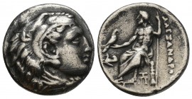 Greek
MACEDONIAN KINGDOM. Alexander III the Great (336-323 BC). AR drachm 4.1gr 18mm
 Posthumous issue of Lampsacus, ca. 310-301 BC. Head of Heracles ...