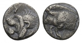 Greek
 Mysia. Kyzikos circa 520-480 BC. Hemiobol AR 0,3 gr. 6.6mm