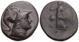 Greek 
Pamphylia, Side AR Tetradrachm. Circa 183-175 BC. 15.4gr 29.3mm
Attic standard. Head of Athena to right, wearing crested Corinthian helmet; c/m...