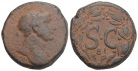 Roman Provincial Coins 
SYRIA. Antioch. Trajan (AD 98-117). AE As 18.0gr 26.1mm AD 102-114.
 Laureate head of Trajan right / S • C, BI below; all with...