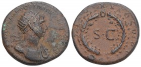 TRAJAN (98-117). Semis. Rome. for circulation in Syria. 6.5gr 23.3mm
Obv: IMP CAES NER TRAIANO OPTIMO AVG GERM.
Radiate and draped bust righ.
Rev: DAC...