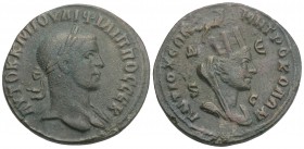 Roman Provincial Coins
SELEUCIS & PIERIA. Antioch. Philip II (247-249). Ae 8 Assaria. 14.0gr 29.3 mm
Obv: AVTOK K M IOVΛI ΦIΛIΠΠOC CEB.
Laureate head ...