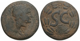 Traian AE As, Antioch, countermarked
Trajan (98-117 AD). Æ . Syria, Seleucis and Pieria, Antioch. Struck AD 116-117. 14.7gr 28.0mm
Obv. AYTOKR KAIC NE...