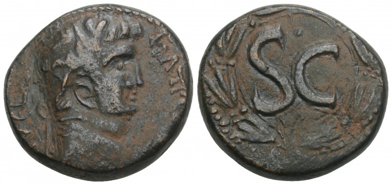 Roman Provincial 
Tiberius (14-37). Seleucis and Pieria, Antioch. Æ 15.4gr 24.5m...