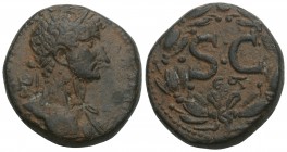 Roman Provincial
 Syria, Seleucis and Pieria. Antiochia ad Orontem. 16.3gr 25.5mm
 laureate head right / Large SC within laurel-wreath of 8 leaves.