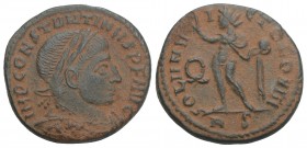 ROMAN IMPERIAL Constantine I BI Nummus. Rome, AD 317-318. 3.1gr 19.2mm
IMP CONSTANTINVS P F AVG, laureate, draped and cuirassed bust to right / SOLI I...
