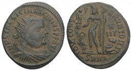 Roman Imperial
Licinius I. A.D. 308-324. AE follis 2.7GR 20.0MM. Nicomedia mint, struck A.D. 32. IMP C VAL LICIN LICINIVS P F AVG, radiate, draped and...